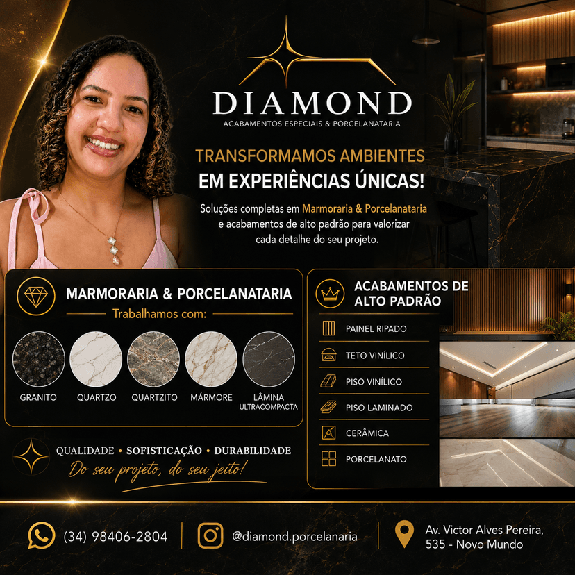 Ana Aline -Diamond Acabamentos -Marmoraria&Porcelanataria